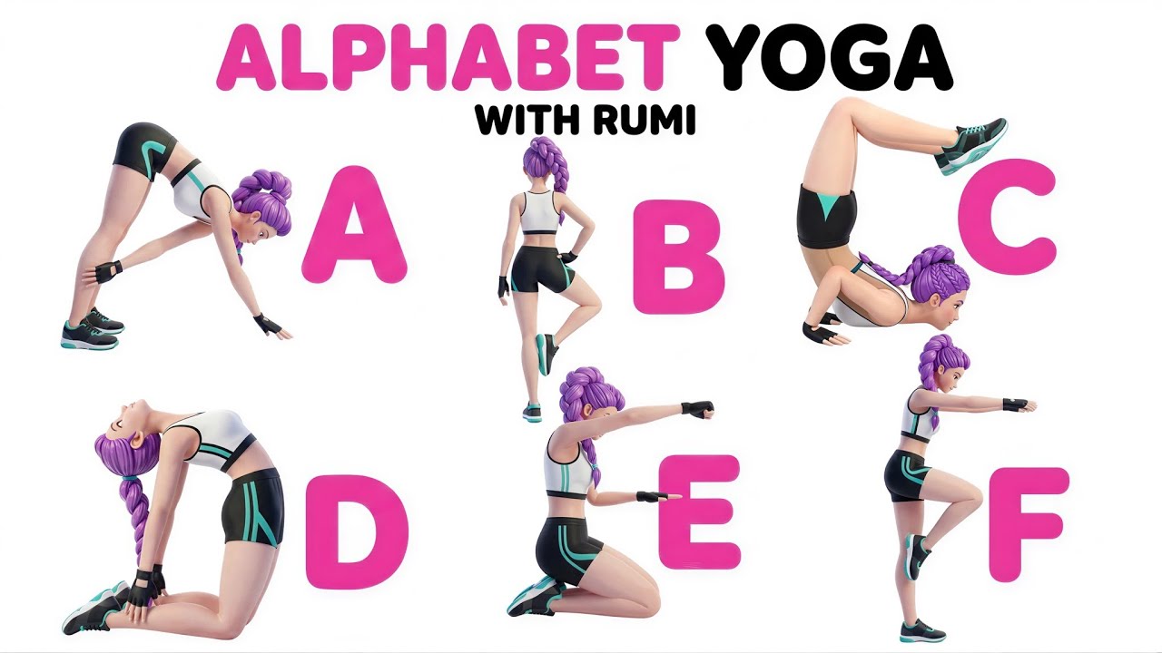 A-Z Yoga Challenge | Full Body Human Alphabet Exercises With Rumi | KPop Demon Hunter