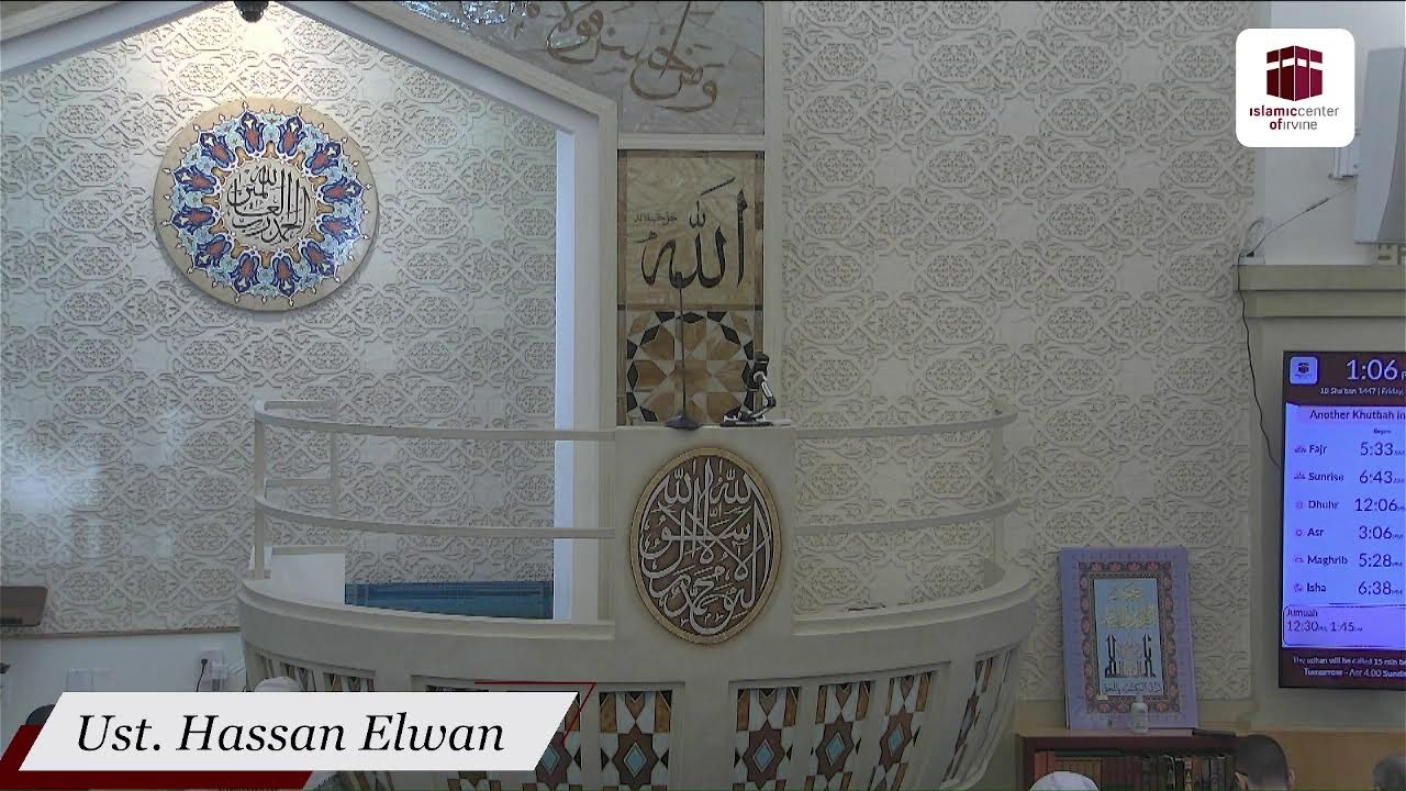 Friday Khutbah by Ust Hassan Elwan 1230hours 2/6/2026