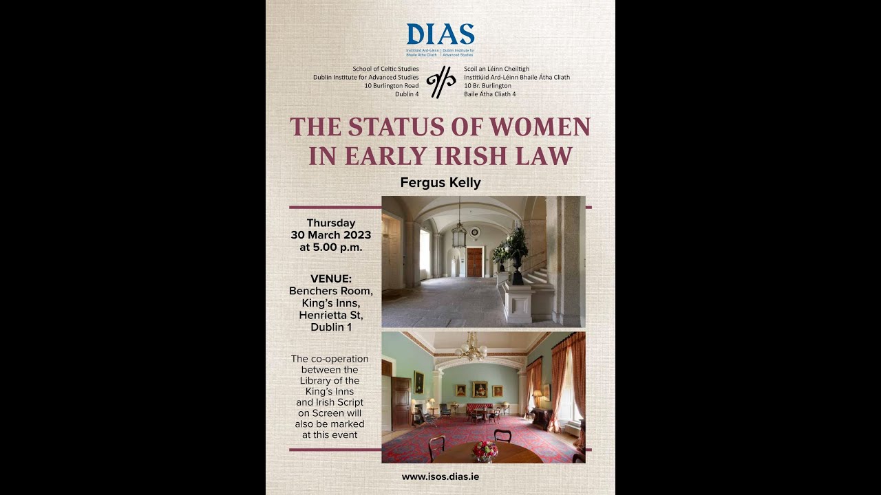 The Status of Women in Early Irish Law - Fergus Kelly