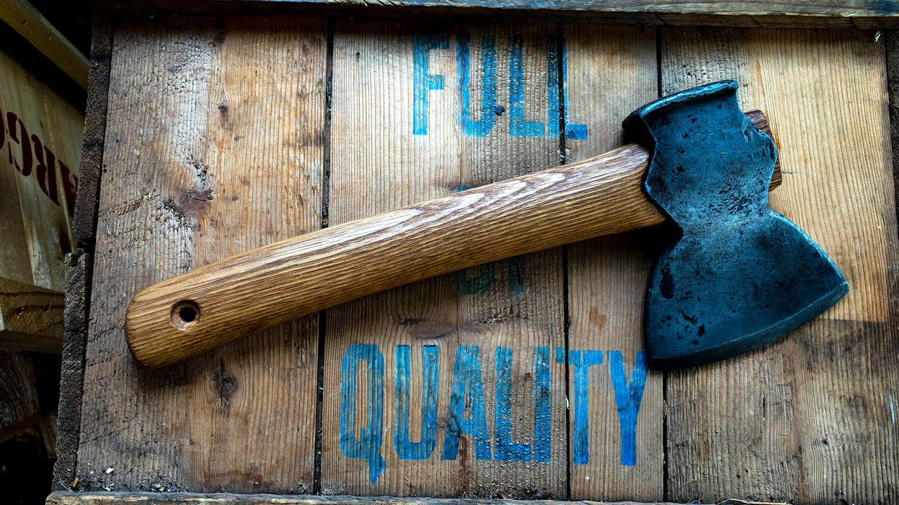 Restoring Vintage Hewing Axe - Small Hatchet Size Broad Axe