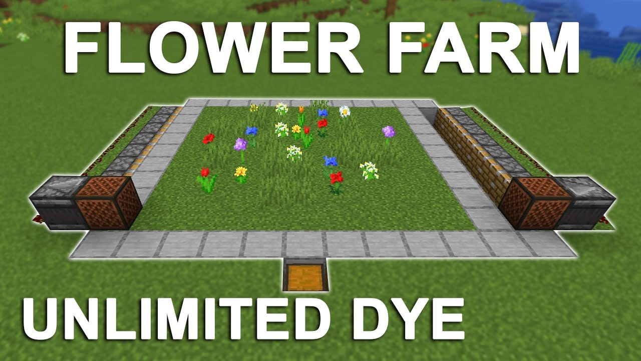 Minecraft Easiest Flower/Dye Farm 1.21.4 Tutorial