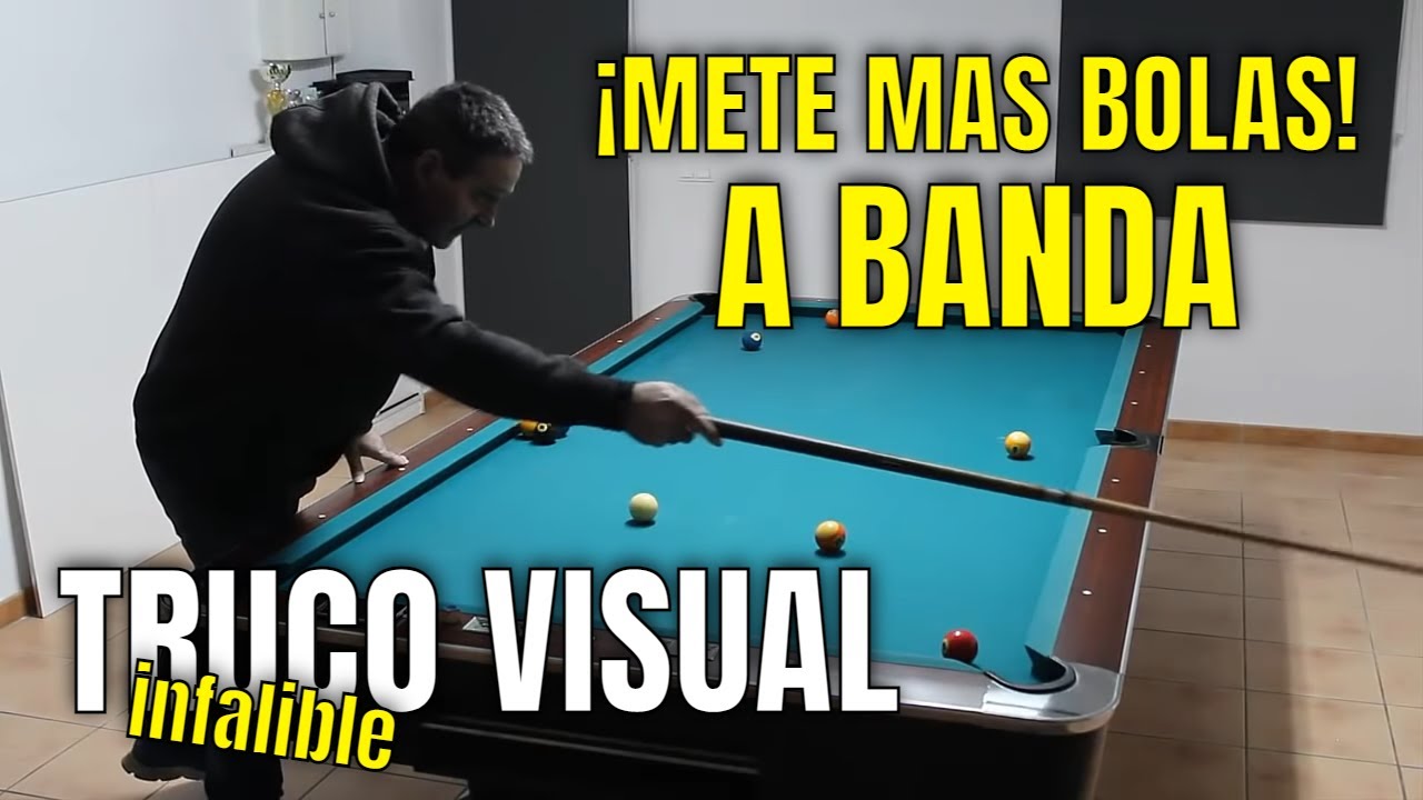 BOLAS A BANDA EN POOL Truco para apuntar infalible Tutorial rápido