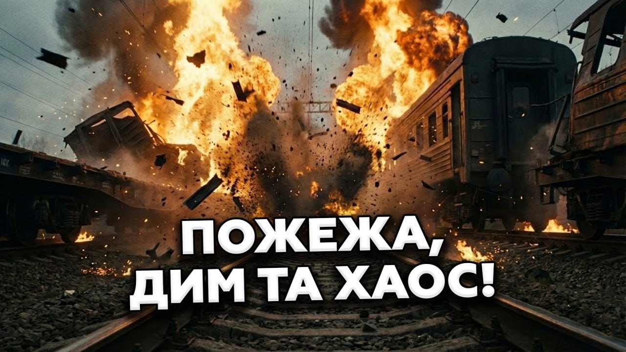 🔥ВИБУХНУЛИ цистерни з паливом: ПОТЯГ ЗЛЕТІВ з рейок! Росіяни ШОКОВАНІ: стовп вогню ДО НЕБА!