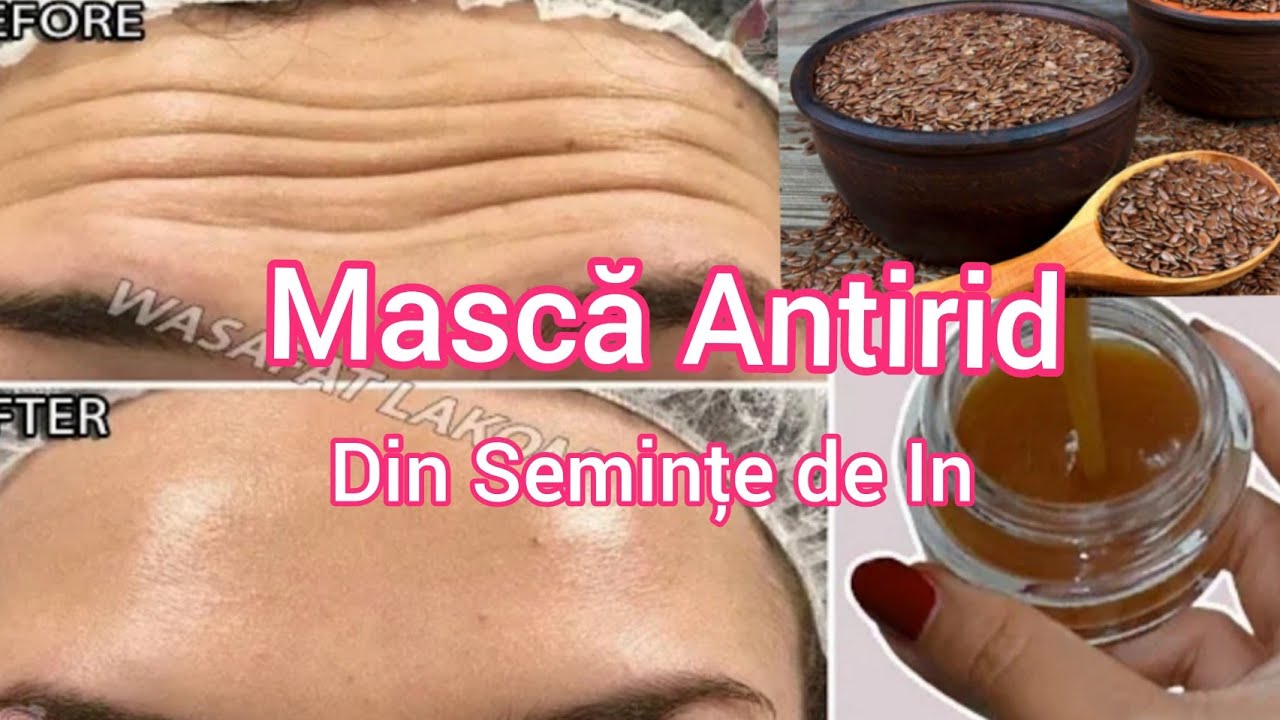 Mască antirid din semințe de In. Mască minune pentru riduri.