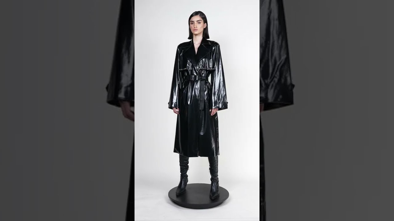 Liquid Leather Trench Coat | CILVR Pre-Fall 2022