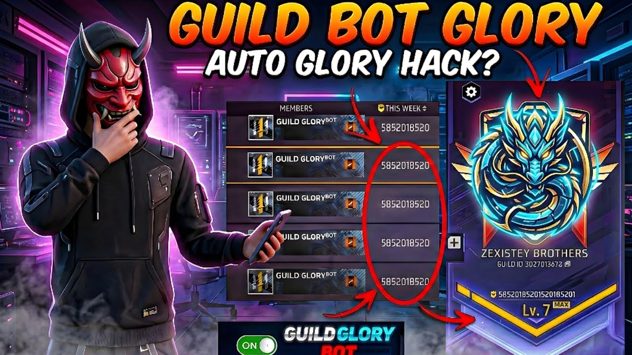 FREE GUILD GLORY BOT NEW  WEBSITE REVELED 🔥🤖 | HOW TO MAKE GUILD GLORY BOT FF 🔥😱 ZEXISTEY