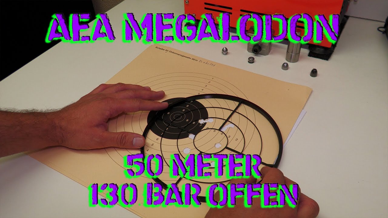 AEA Megalodon cal.50 / Offene Tests auf 50m!