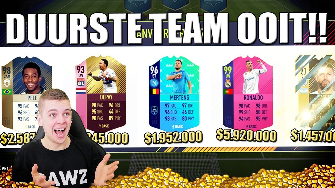 DUURSTE FIFA 18 TEAM $14.000.000+ COINS!! NEDERLANDS