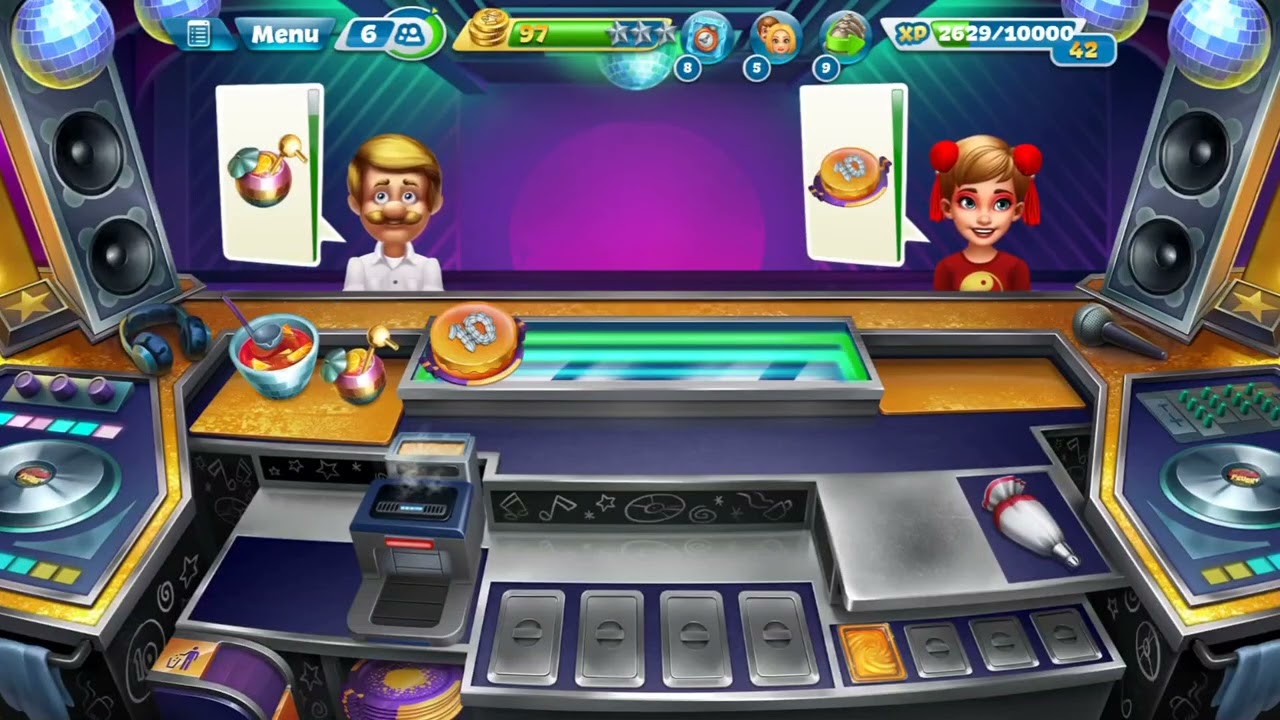 3 stars in level 2 | Cooking Fever's The party place