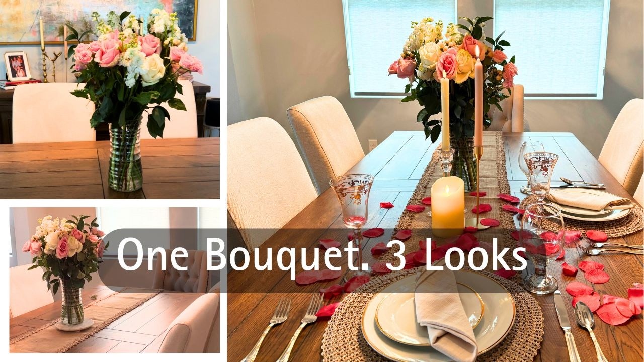 From Simple to Romantic 💐 | 3 Table Transformations Using What I Already Own