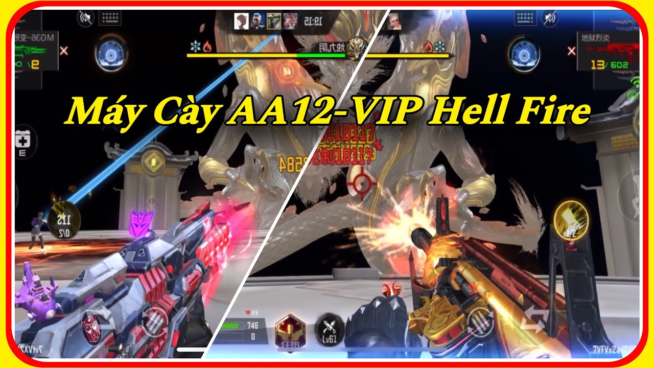 CF Mobile | Con Hàng Cổ AA12-Hell Fire Sấy Boss Như 6 Nòng Ảo Thật Đấy Haha | Tường CT