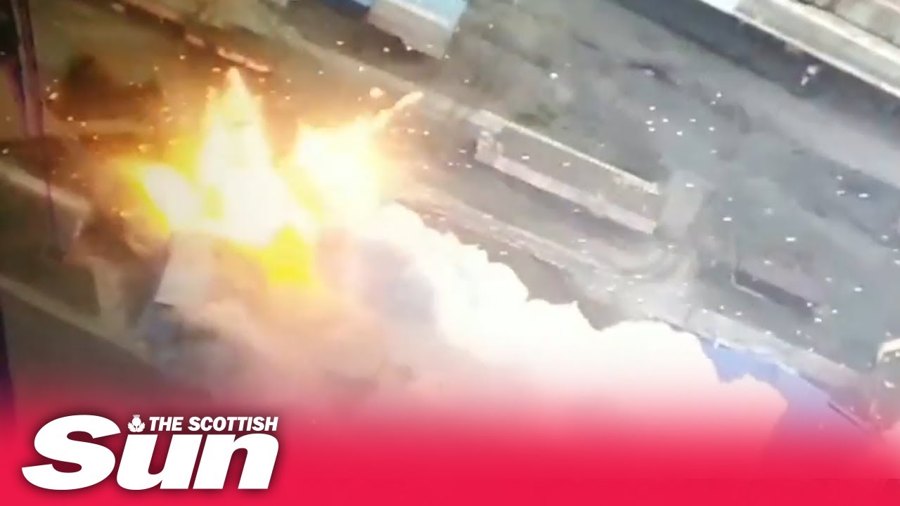 Russian ammunition store blown up by Ukrainian forces in Donetsk