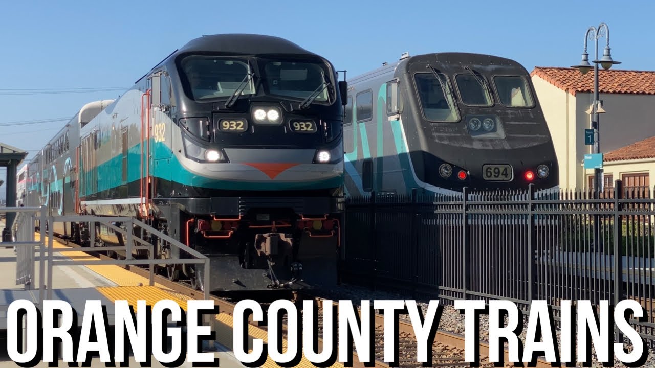 Metrolink and Amtrak Trains in Orange County! FT. Anaheim Station Tour