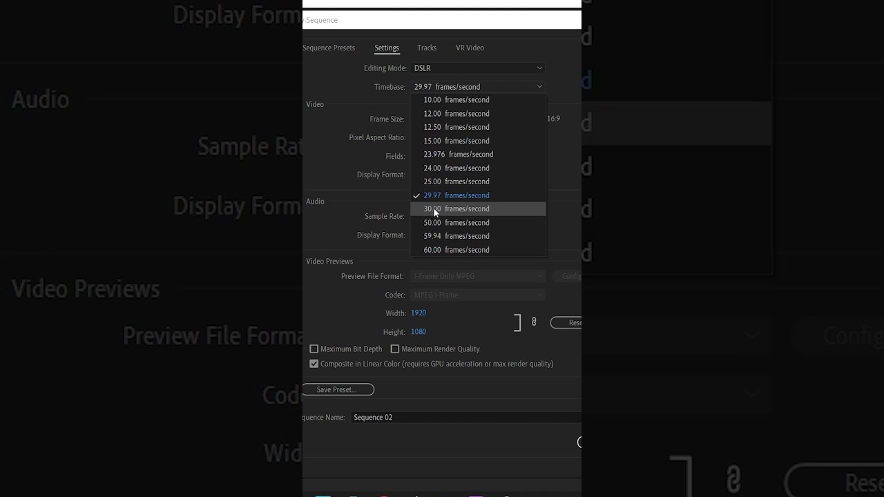 Best Premiere Pro Sequence Settings