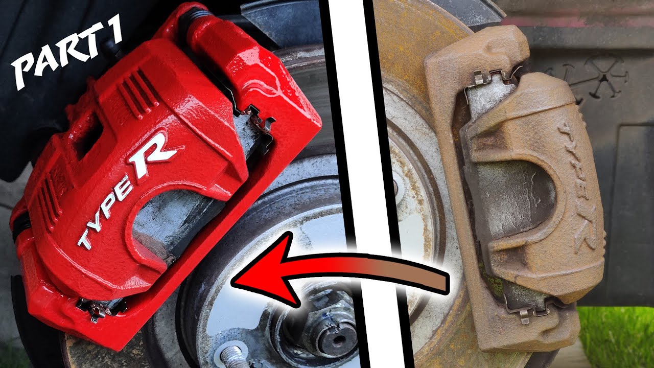 Восстановление и перекраска ВСЕХ суппортов на моем Civic Type R