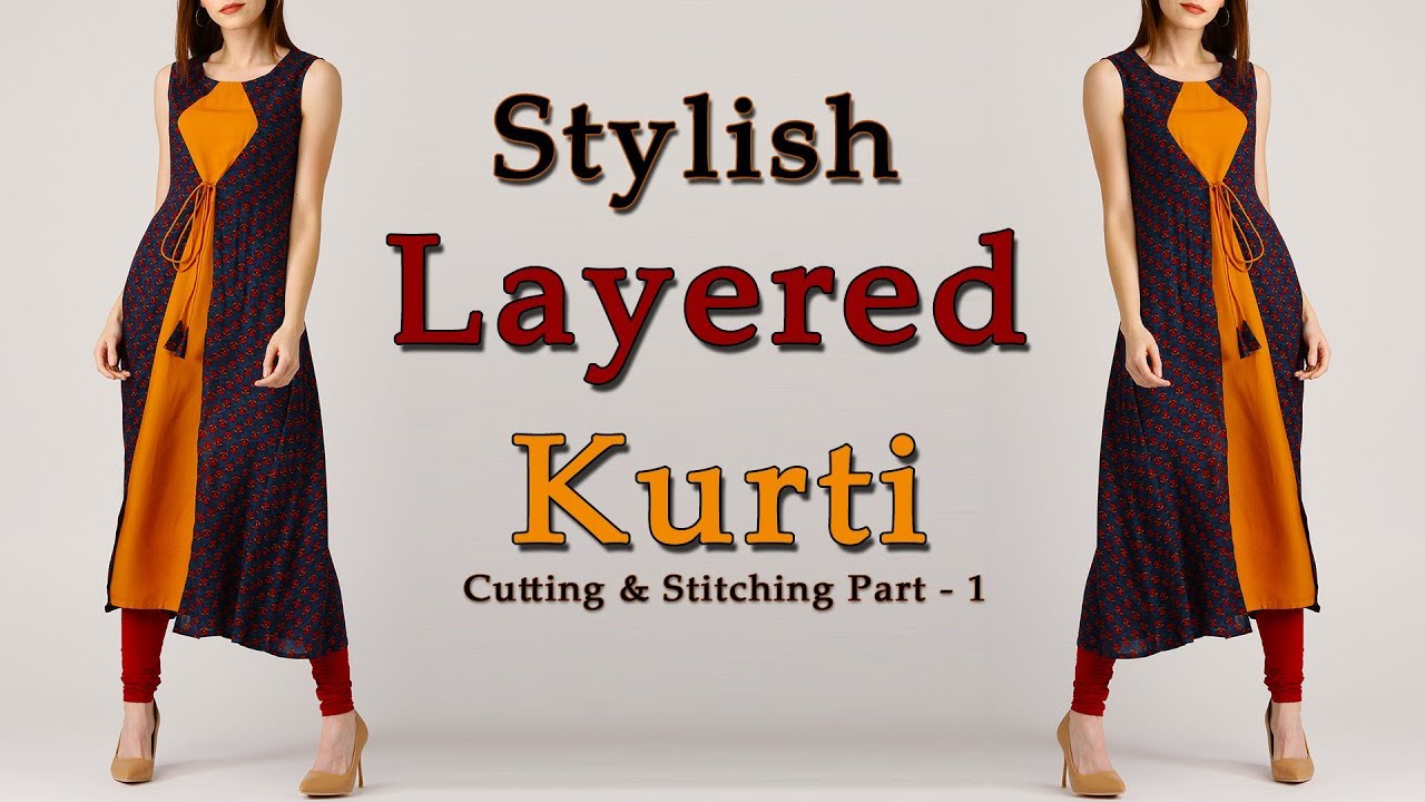Stylish Layered Kurti Cutting & Stitching Part One | Latest Kurti / Kurthi Design