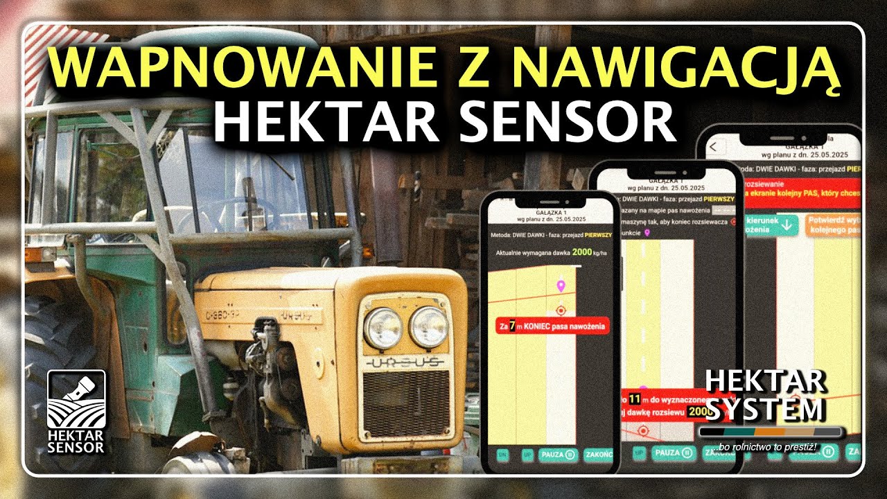 Wapnowanie z nawigacją Hektar Sensor