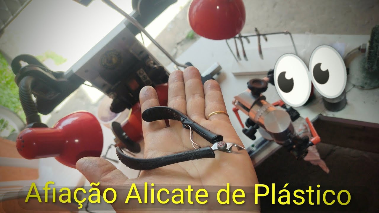 Afiando alicate de PLÁSTICO da Mundial na WS Aluminium 