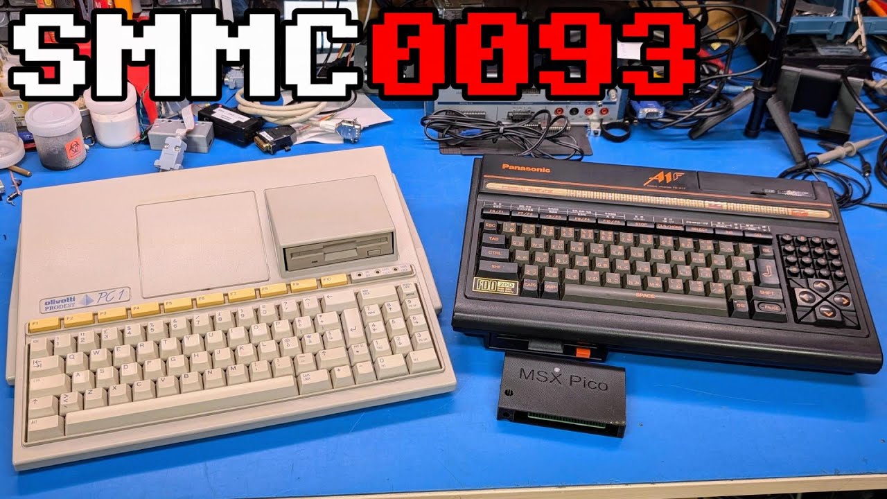 0093 Two international wedge computers from 1987 (Olivetti PC1 and Panasonic FS-A1F)