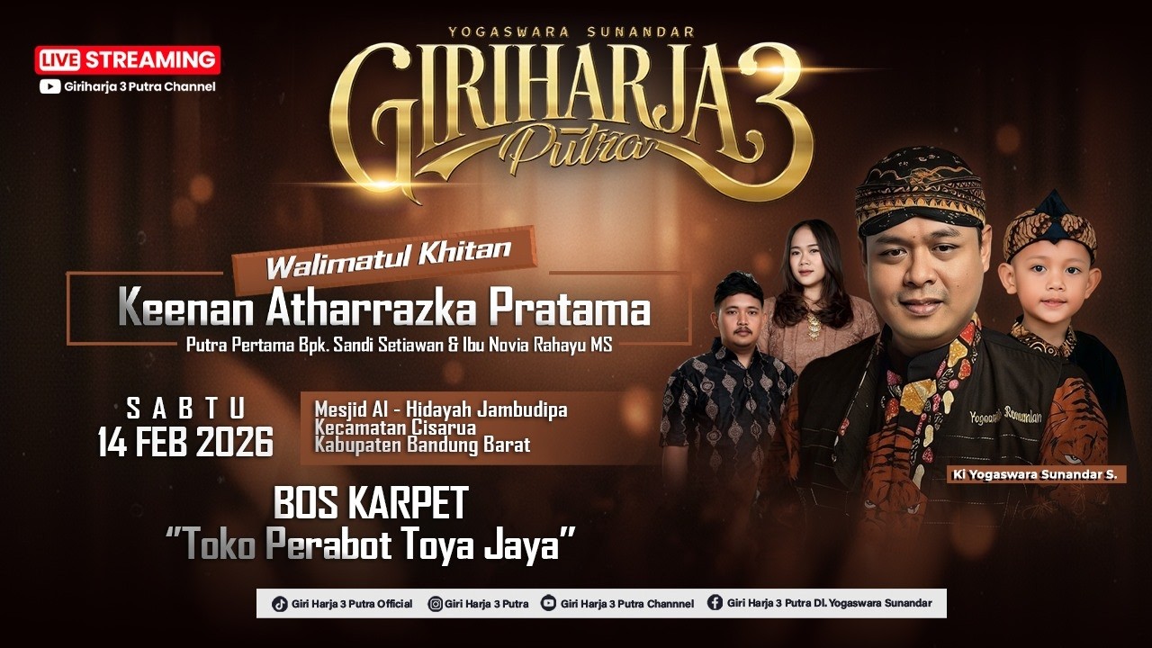 🔴LIVE PERHAJATAN : BOS KARPET || GIRIHARJA 3 PUTRA - YOGASWARA S | CISARUA - BANDUNG BARAT, 14/02/26