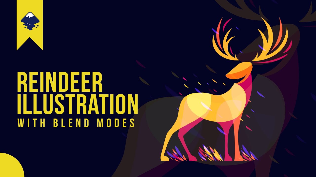 Inkscape Tutorial : Flat Animal Illustration with Blend Modes
