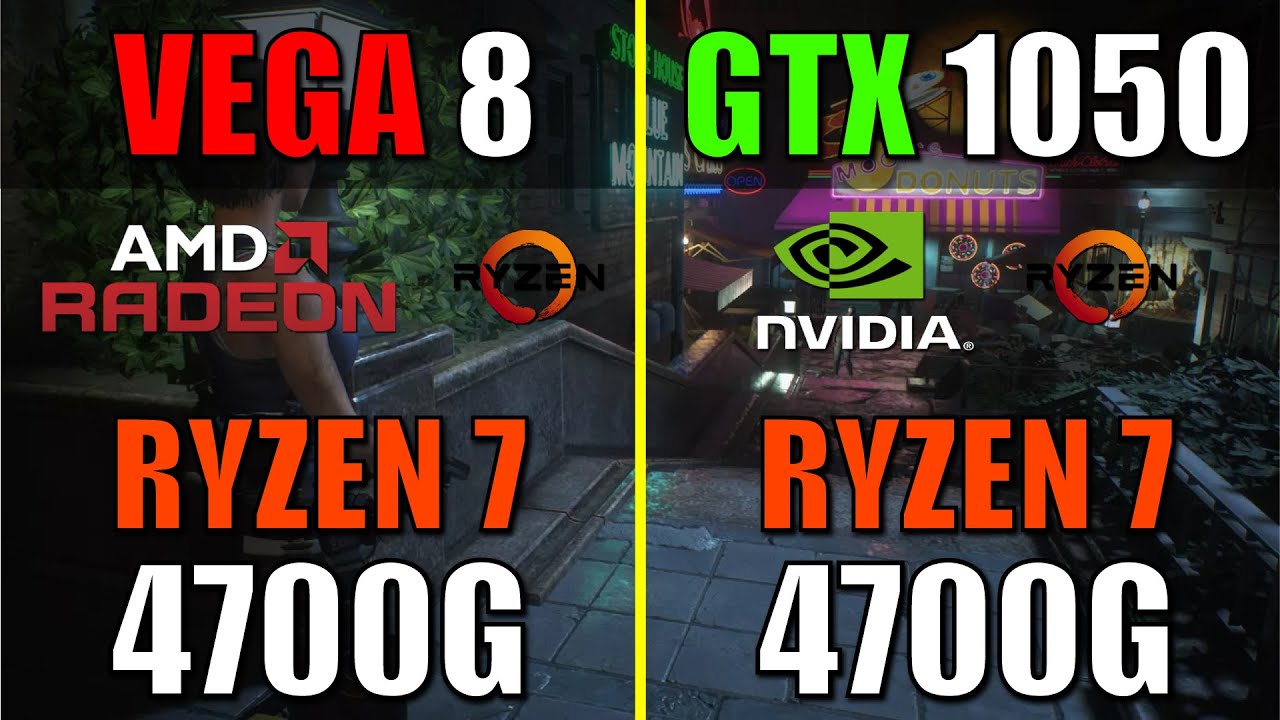 Ryzen 7 4700G APU With Vega 8 Overclocked vs. GTX 1050