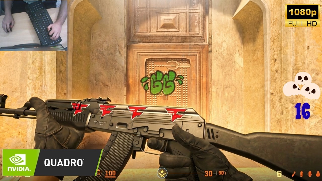 CS2 Mirage Competitive 16 Kill – 1920x1080 60HZ  👻