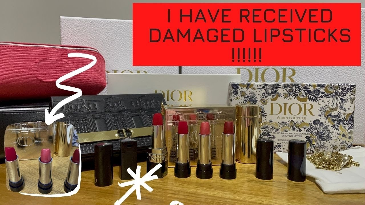 Faulty Dior Unboxing|ASMR | Damaged lipsticks|Dior Christmas Collection|Unboxing |2021|迪奥口红开箱翻车