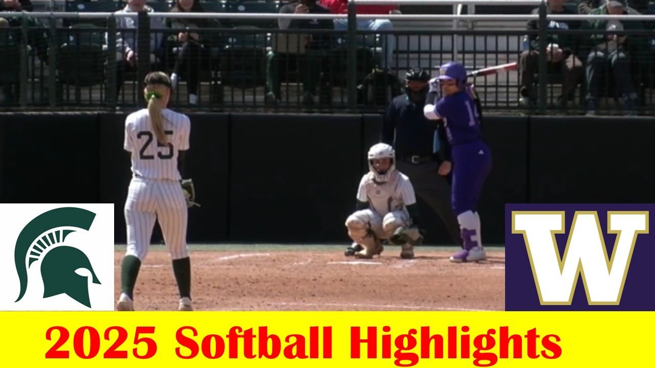 Washington vs Michigan State Softball Game Highlights 4 20 2025