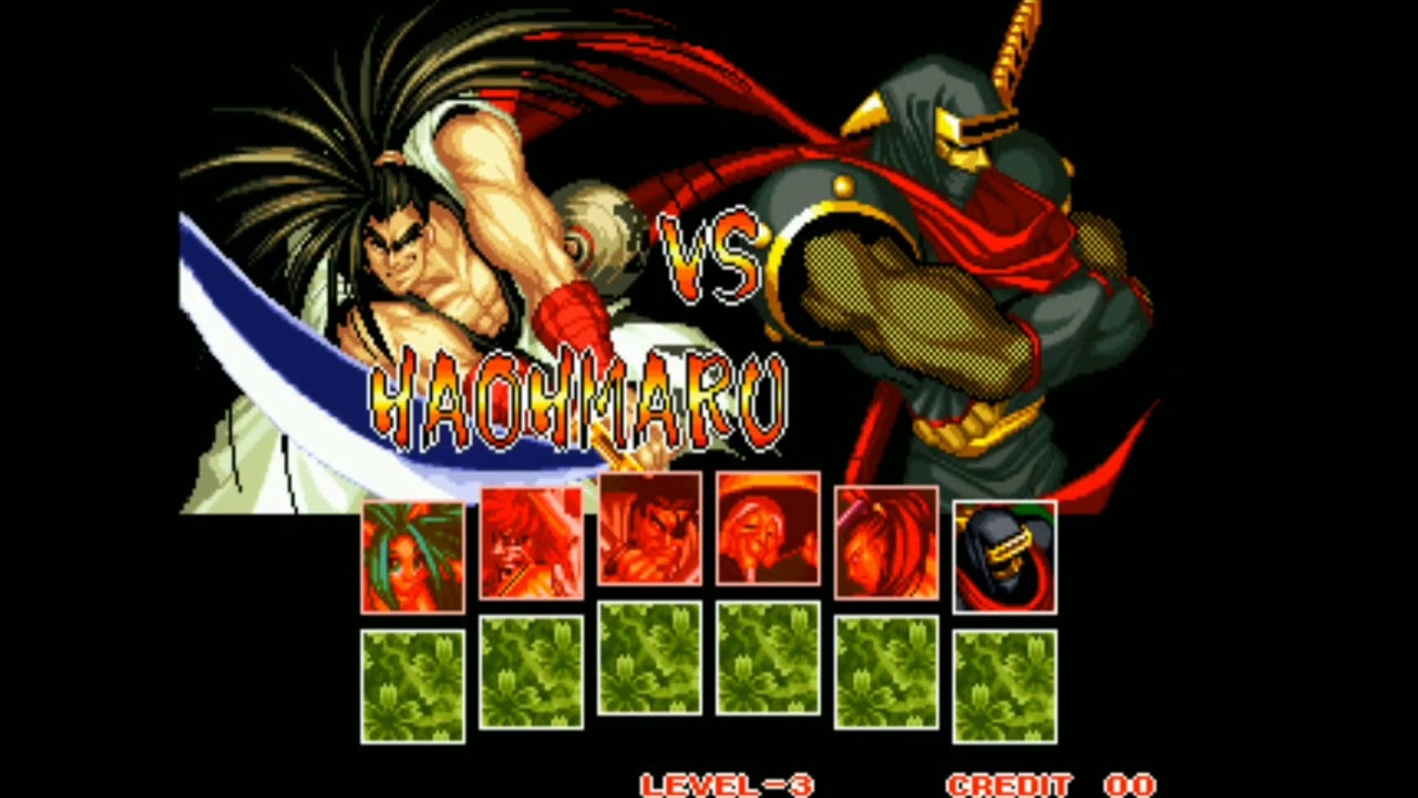 SAMURAI SHODOWN NEO GEO MVS ARCADE LEVEL 3 HAOHMARU 