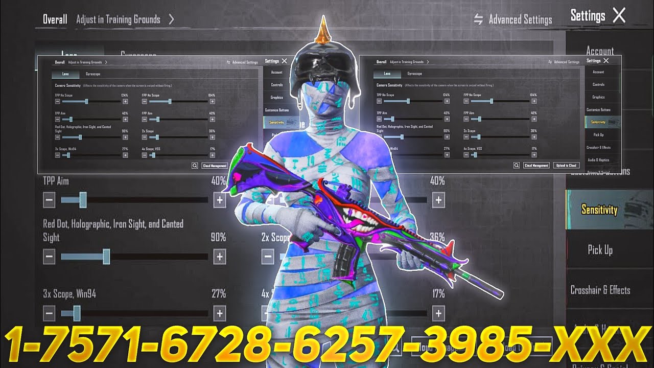 New Update 4.5⚡Best Sensitivity code + Control Settings Pubg Mobile/Bgmi Sensitivity 2026