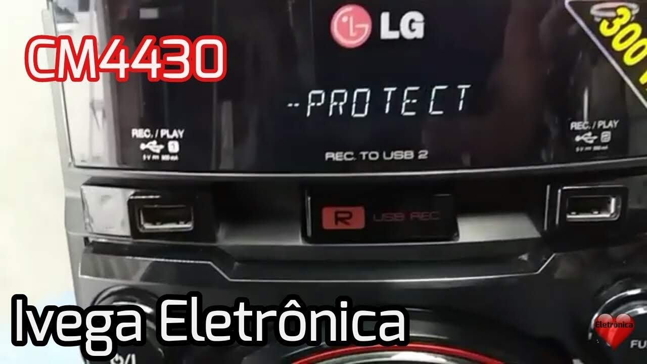 Som LG CM4430 ,sem som, s-proctetion, #dicas de conserto