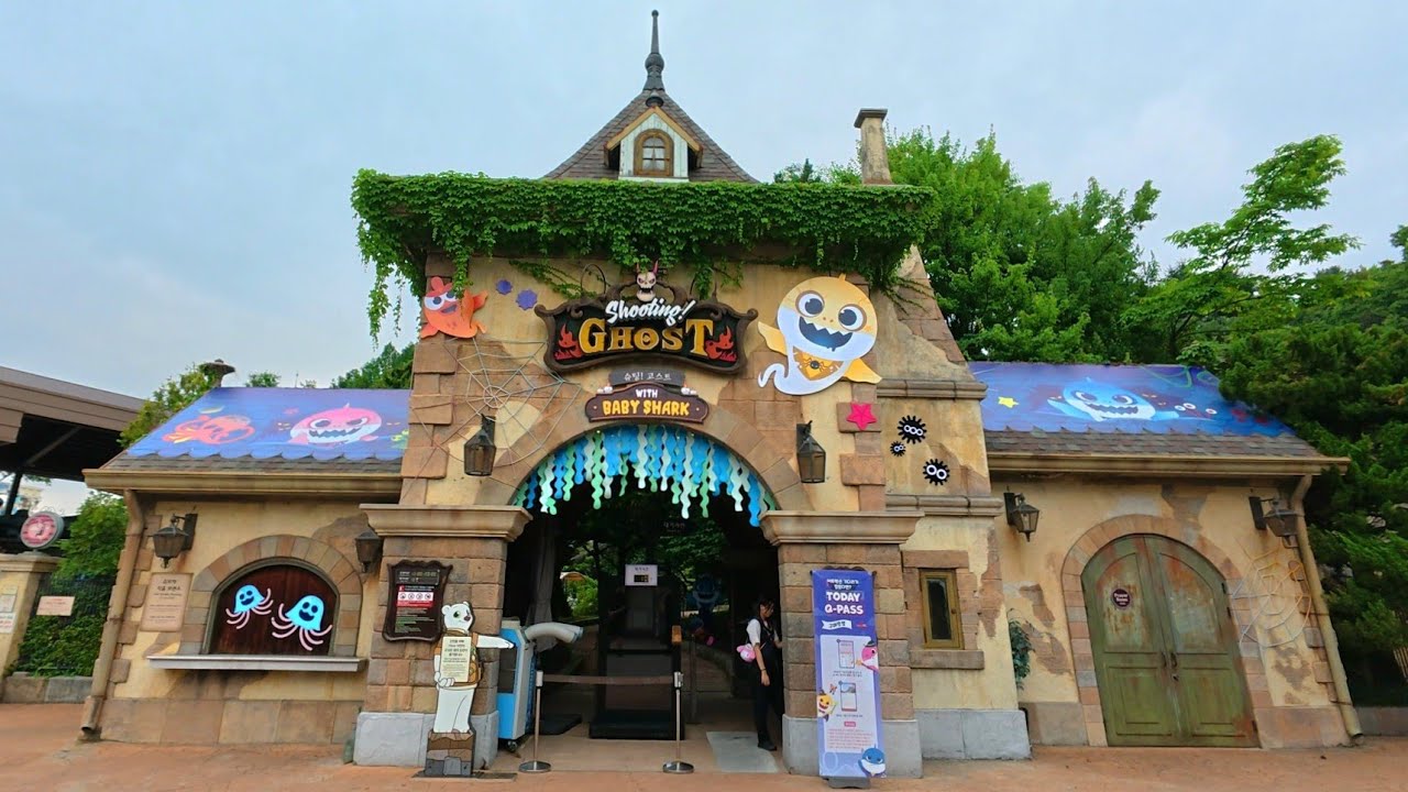 [4K] 에버랜드 아기상어 슈팅고스트 탑승영상 - Shooting Ghost with BABY SHARK (POV) Everland