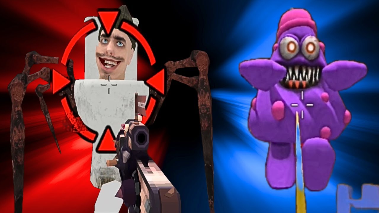 Alphabet Shooter: Survival FPS - skibidi toilet and Grimace
