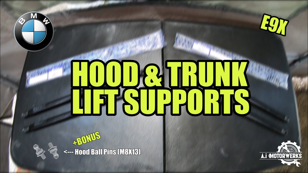 2006-2013 BMW 325i E9X Hood & Trunk Lift Supports