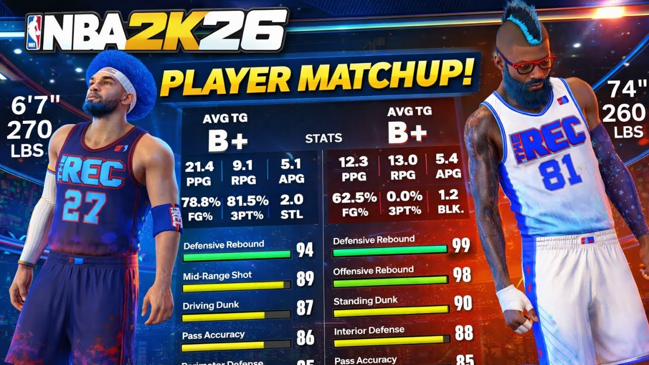6'7 ЦЕНТРОВОЙ ПРОТИВ 7'4 ЦЕНТРОВОГО В СЛУЧАЙНОМ РЕЖИМЕ В NBA 2K26!