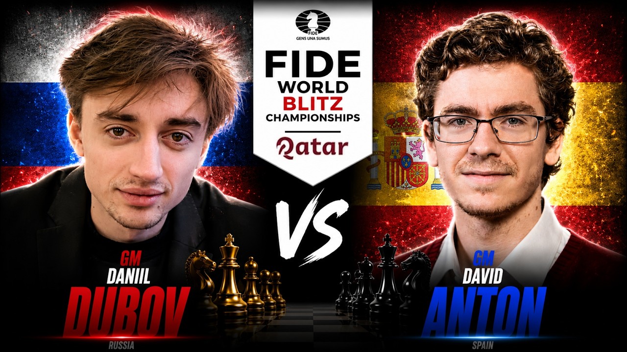 GM David Anton vs GM Daniil Dubov | World Blitz Championships