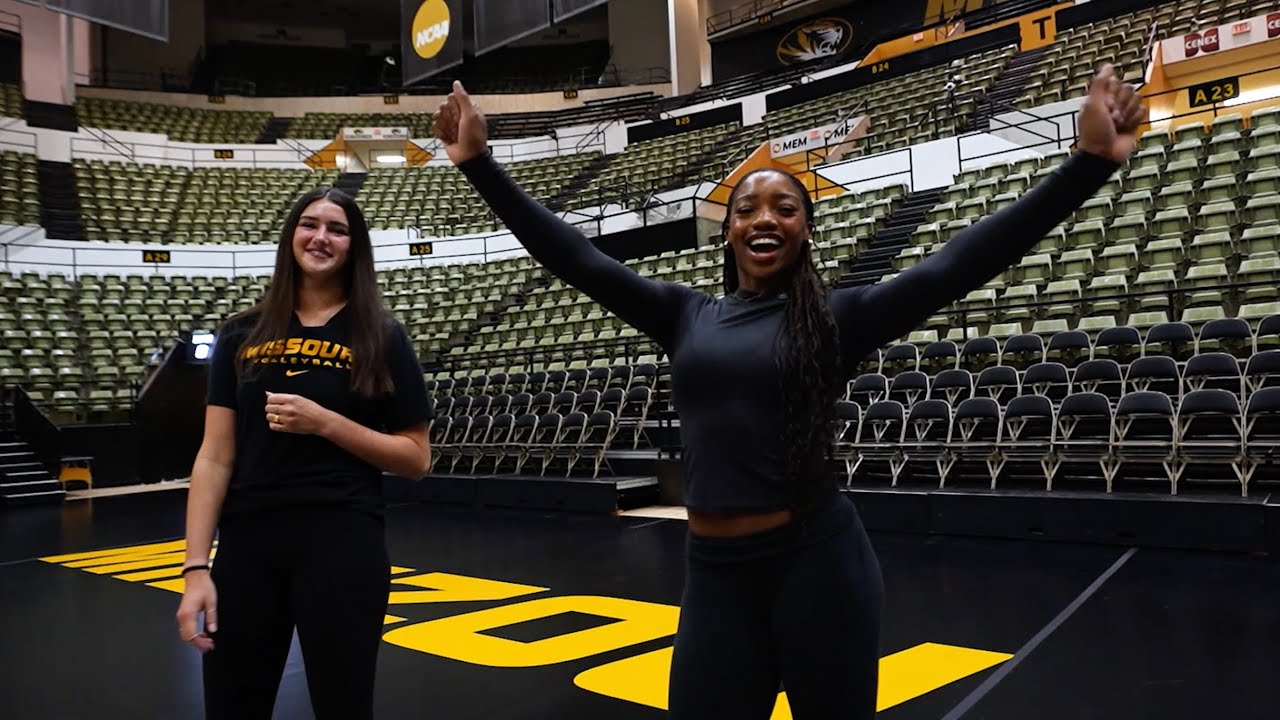 Tour the Missouri volleyball facilities, with Janet deMarrais & Tyrah Ariail