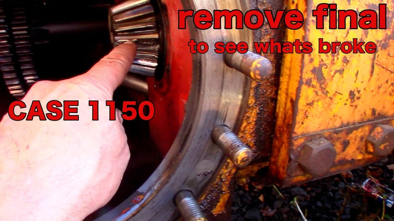 Case 1150 Dozer, broken pinion tooth so removing final drive