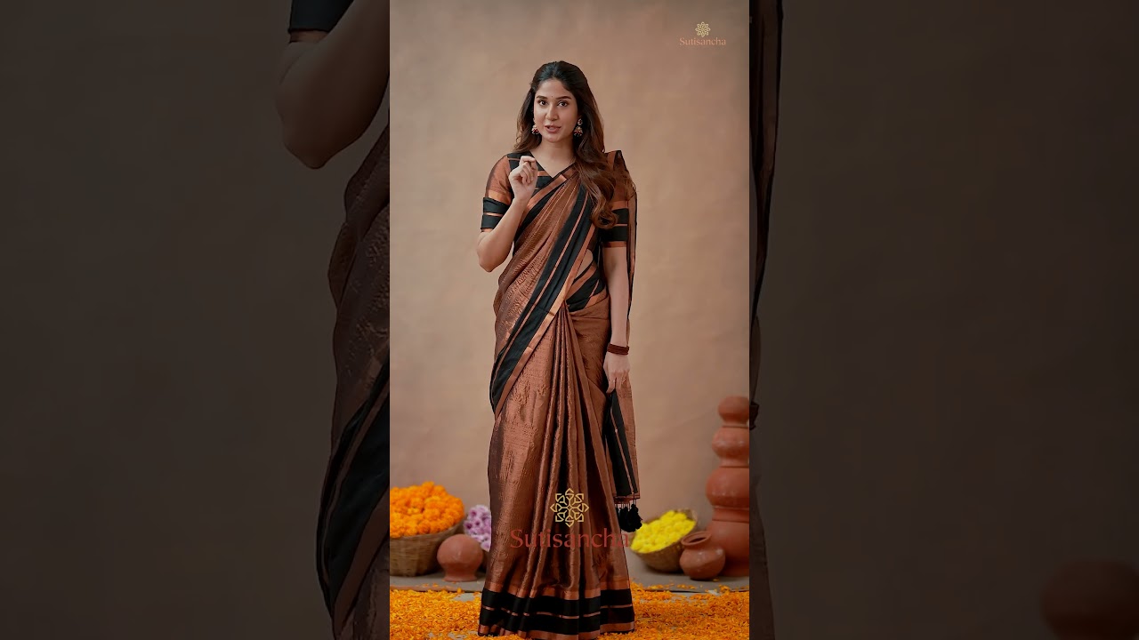 Soft Sheen Tissue Cotton Saree with Fluid Drape