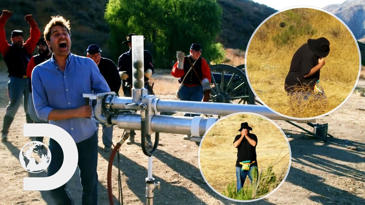 Man Tries To Dodge An Air Cannon | The Explosion Show