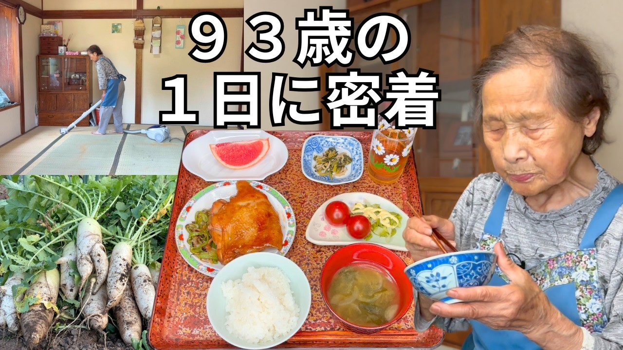 【９３歳ひとり暮らし】おばあちゃんの1日ルーティン｜夏の模様替え｜３食の長寿ごはん