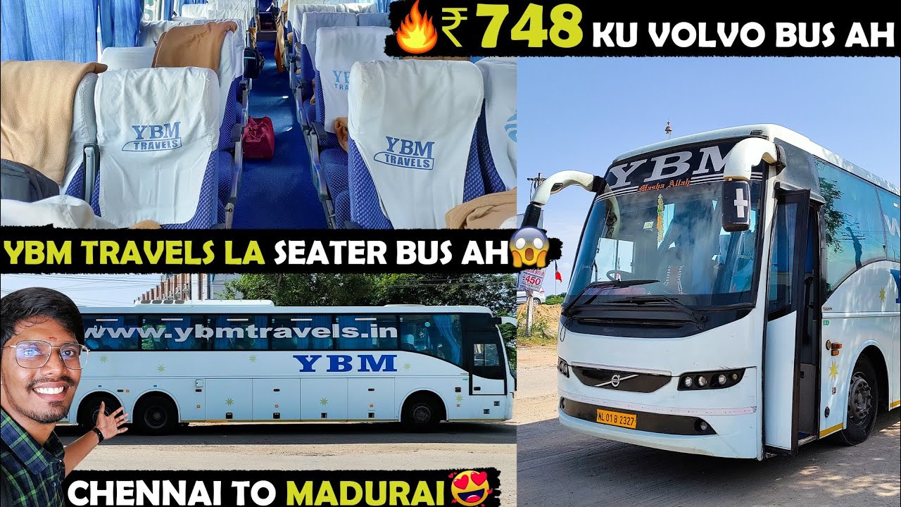 Rare bus in this Route🔥| YBM Travels| Volvo B11r Semi Sleeper 🤩| Chennai to Madurai😍| Vlog- 181