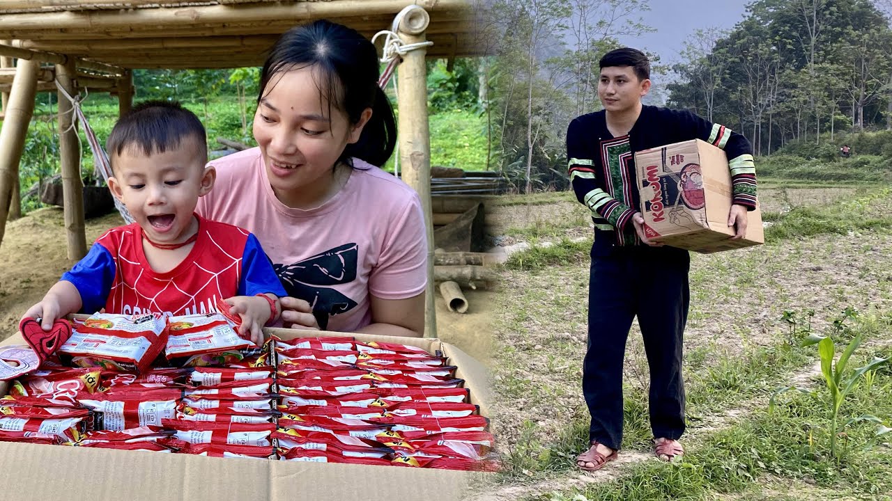 Bon and Huong's joy when they have enough food to eat for 2 weeks from Pao- Is Pao about to go away?