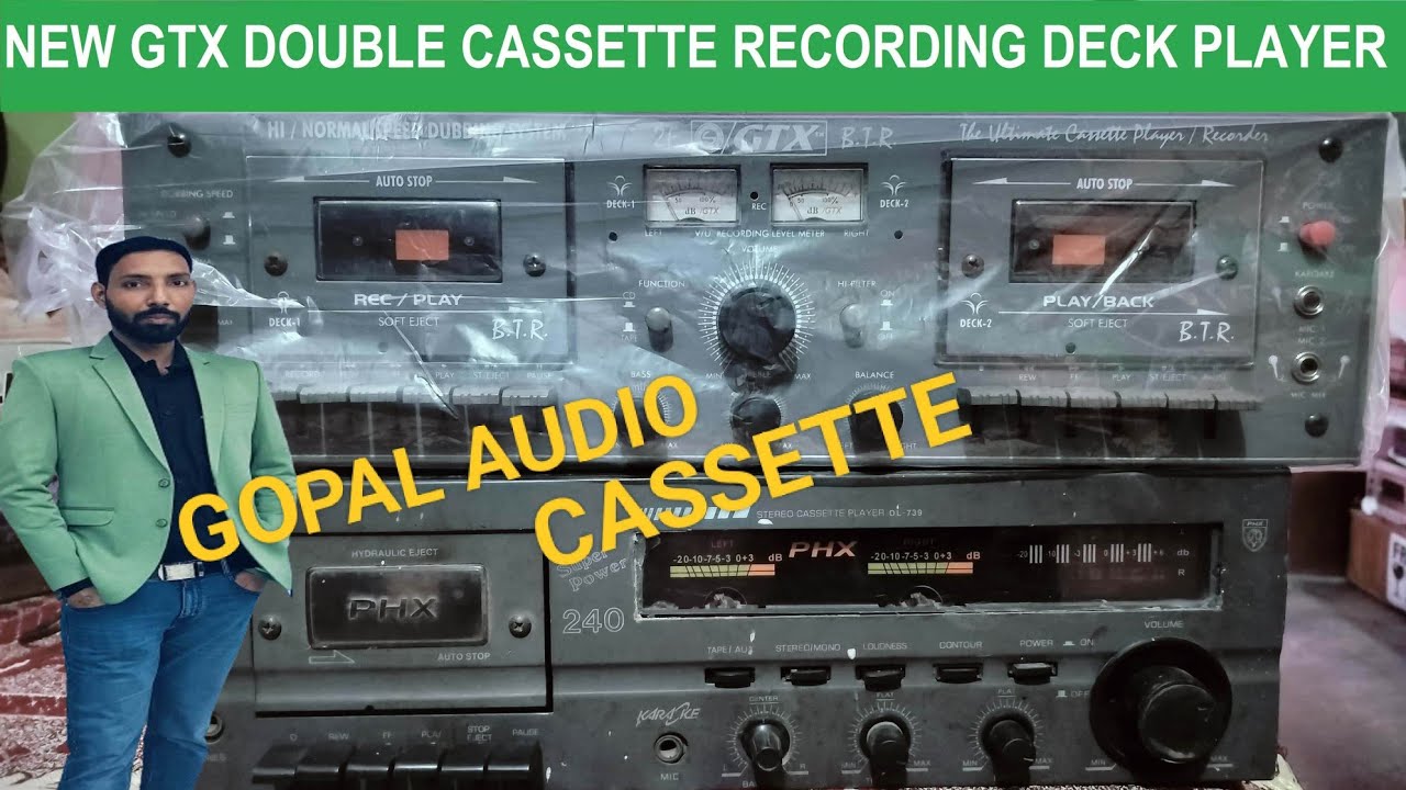 NEW GTX DOUBLE CASSETTE DECK PLAYER FOR SALE | DOUBLE CASSETTE RECORDING DECK PLAYER