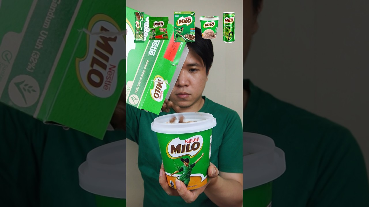 EATING VARIOUS KIND OF MILO #asmr #mukbang #shorts