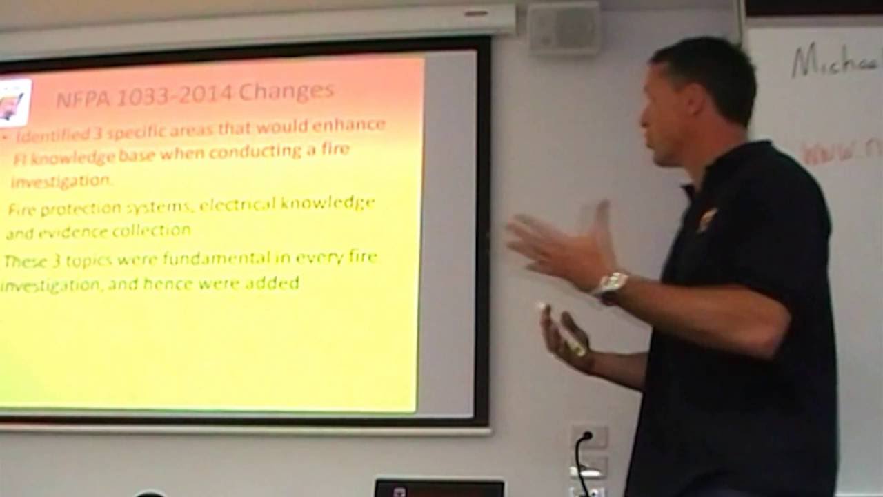 2014 Revisions of NFPA 921 and NFPA 1033