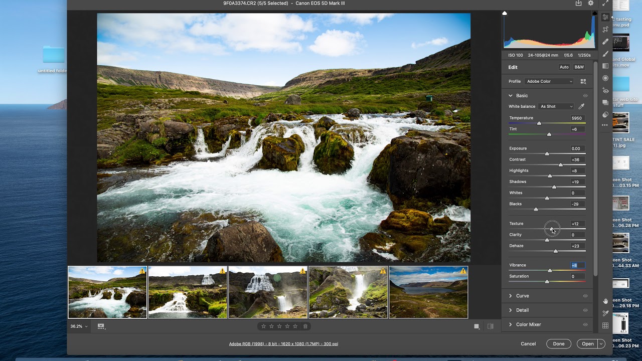Batch editing with Adobe Camera Raw