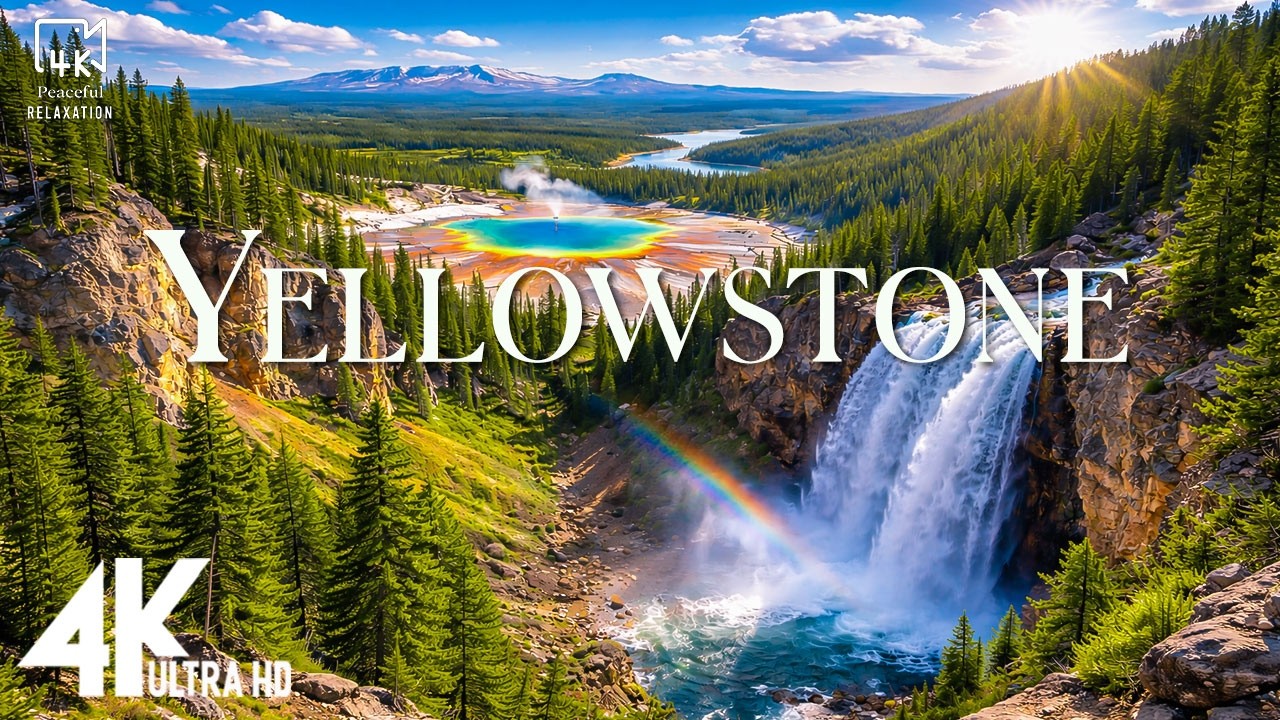 Yellowstone National Park 4K 🌲 Stunning Geysers, Waterfalls & Untamed Wilderness| Natural Wonders