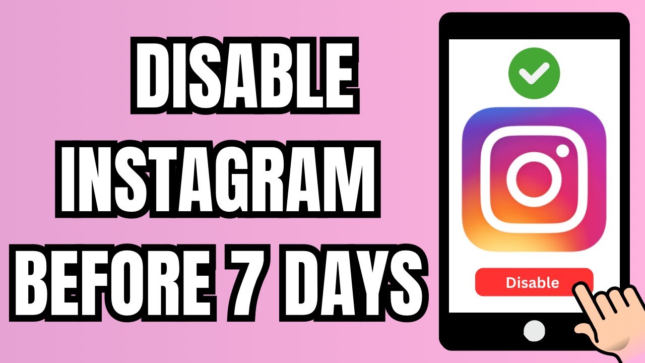 Как отключить свой аккаунт в Instagram до истечения 7 дней?